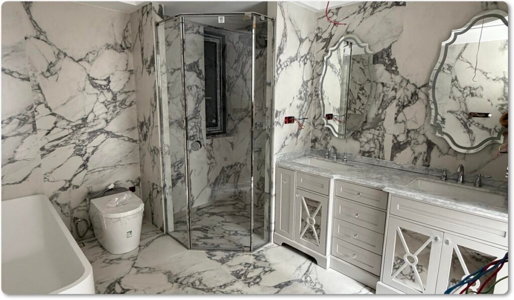 honed white marble tile 12x24 slip resistance
