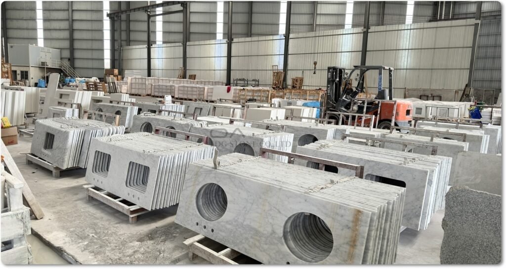 premium white marble structural strength