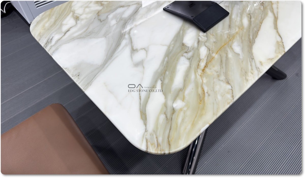 white marble countertops