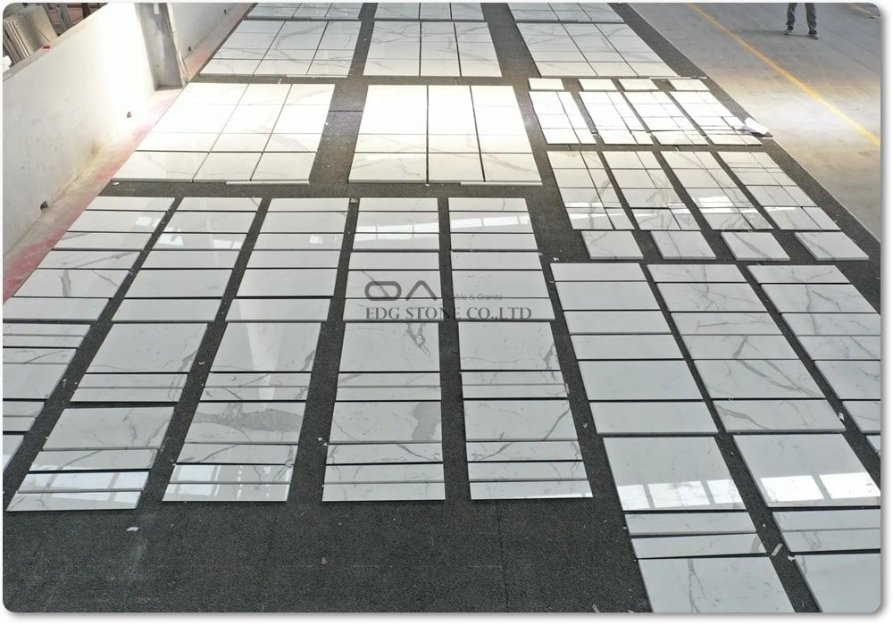 white marble tile