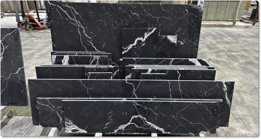 Black marble vs black granite