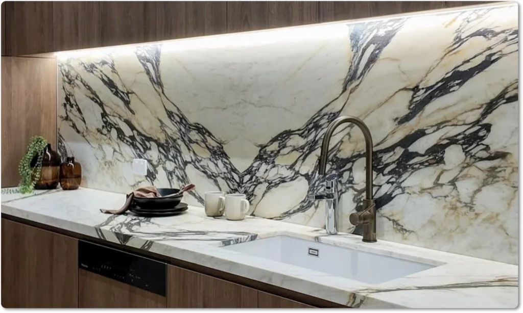 Book-Matched Marble Cladding