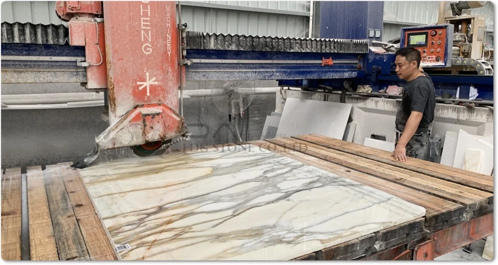 Calacatta white marble vanity top