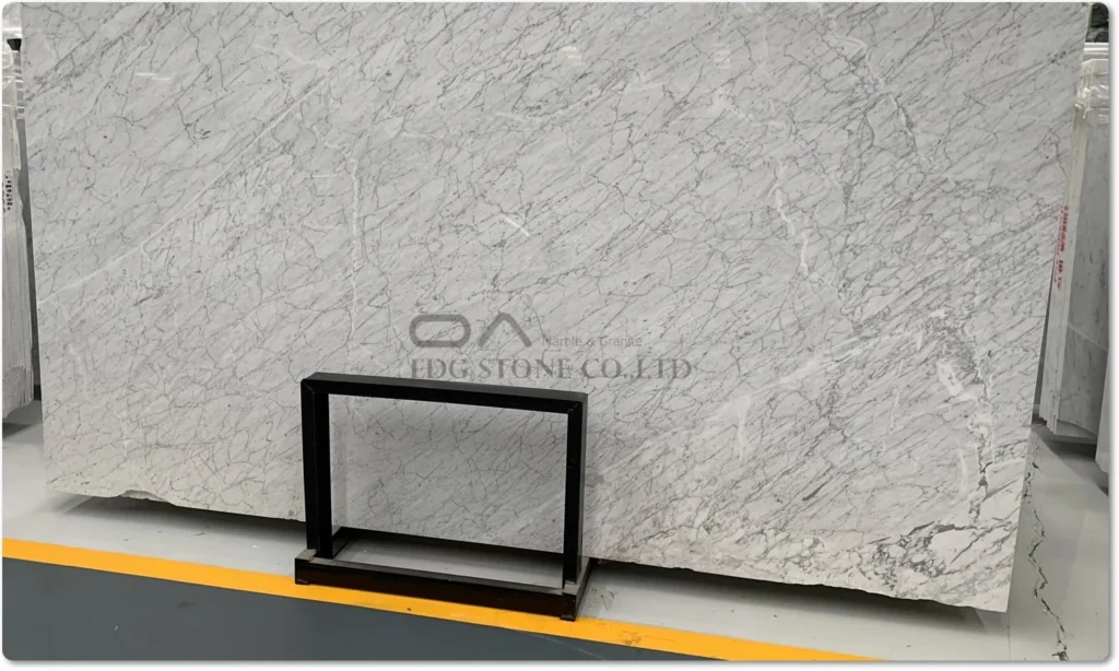 Italian white marble specs