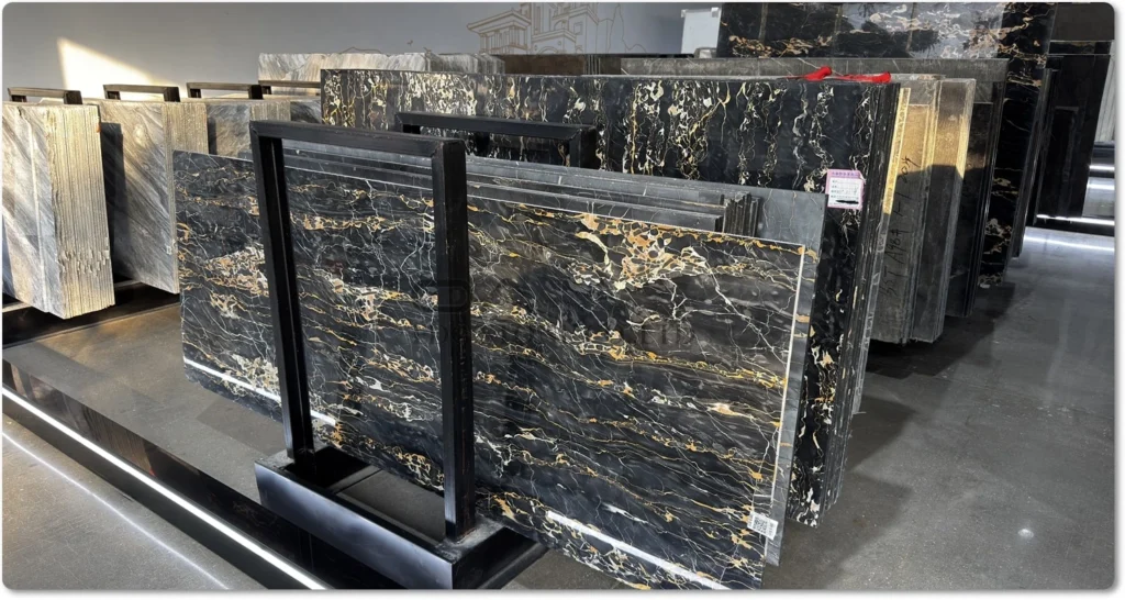 Natural black marble