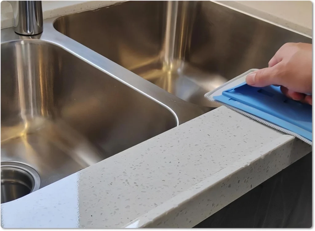 White quartz countertop maintenance