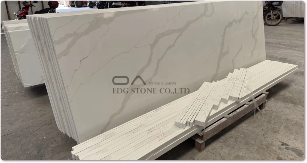 White quartz countertops Calacatta