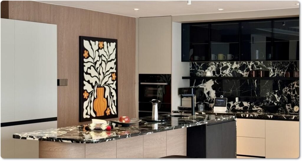 Ultra compact porcelain countertop