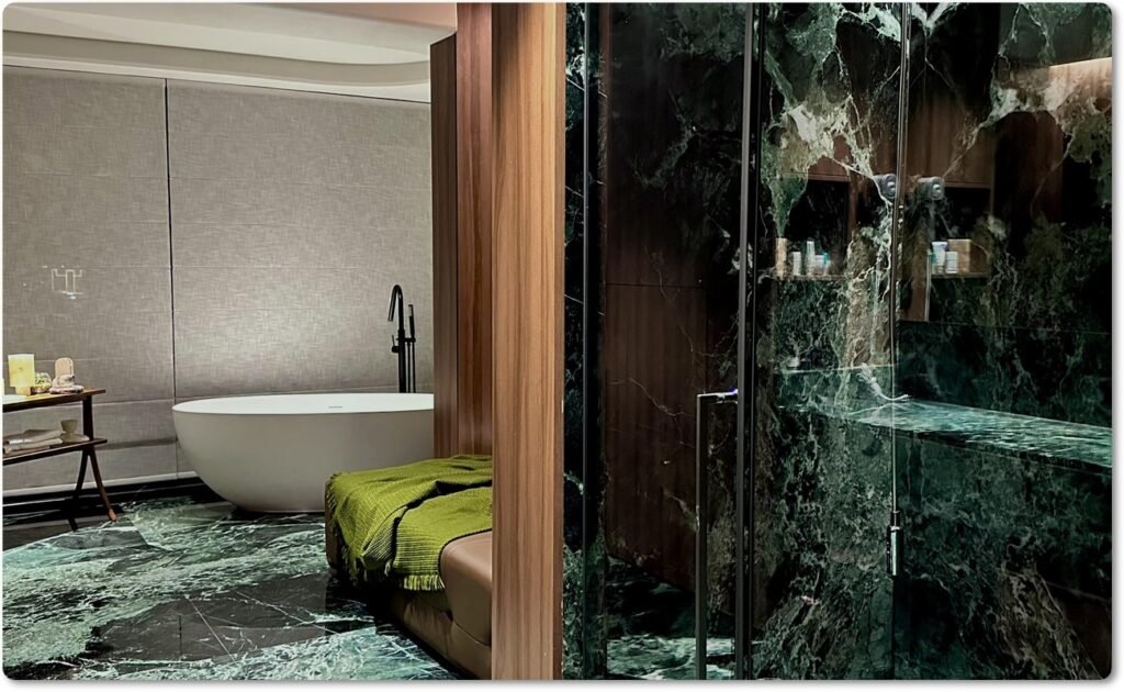 custom green marble fabrication