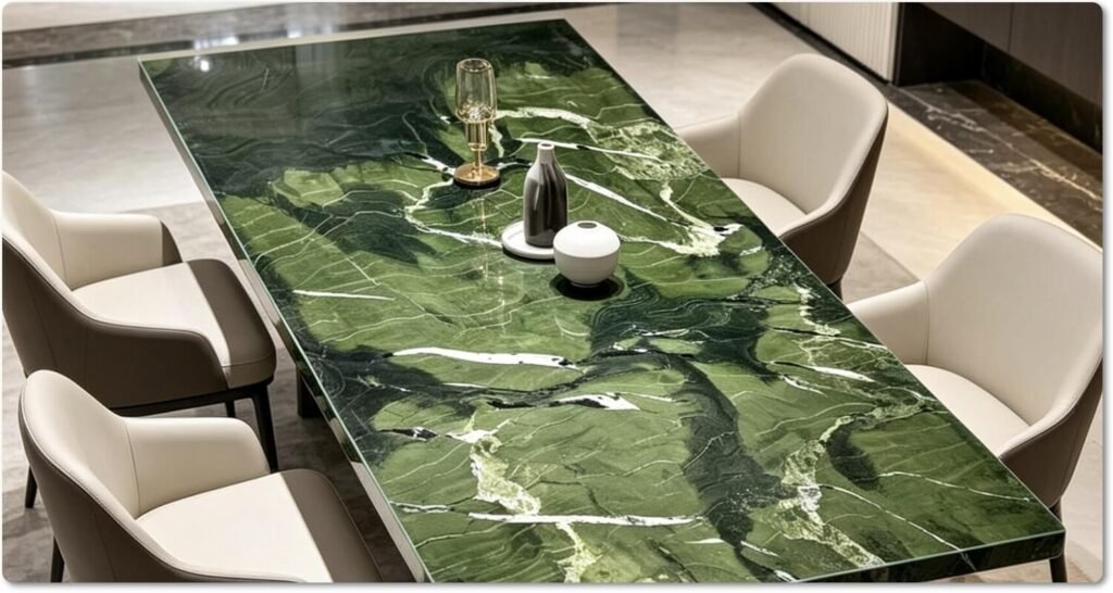 custom green marble furniture