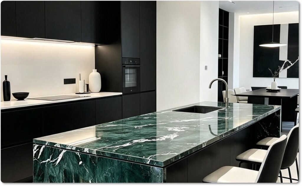 green marble countertop manufacturer