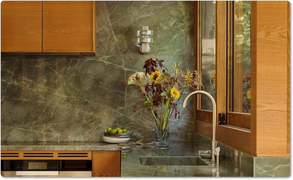 green marble countertop supplier