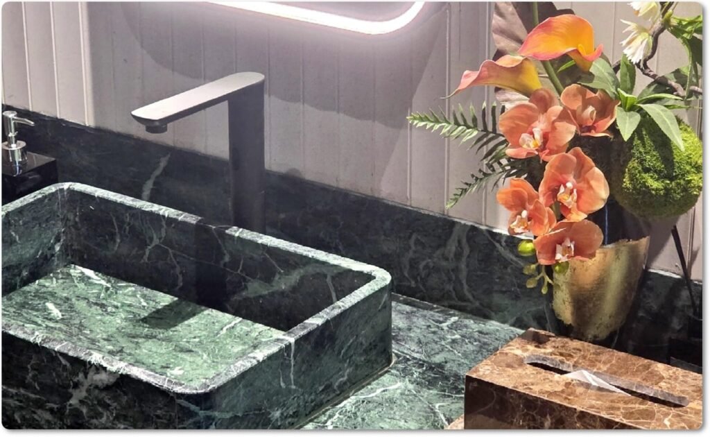 green marble vanity top manufacturer
