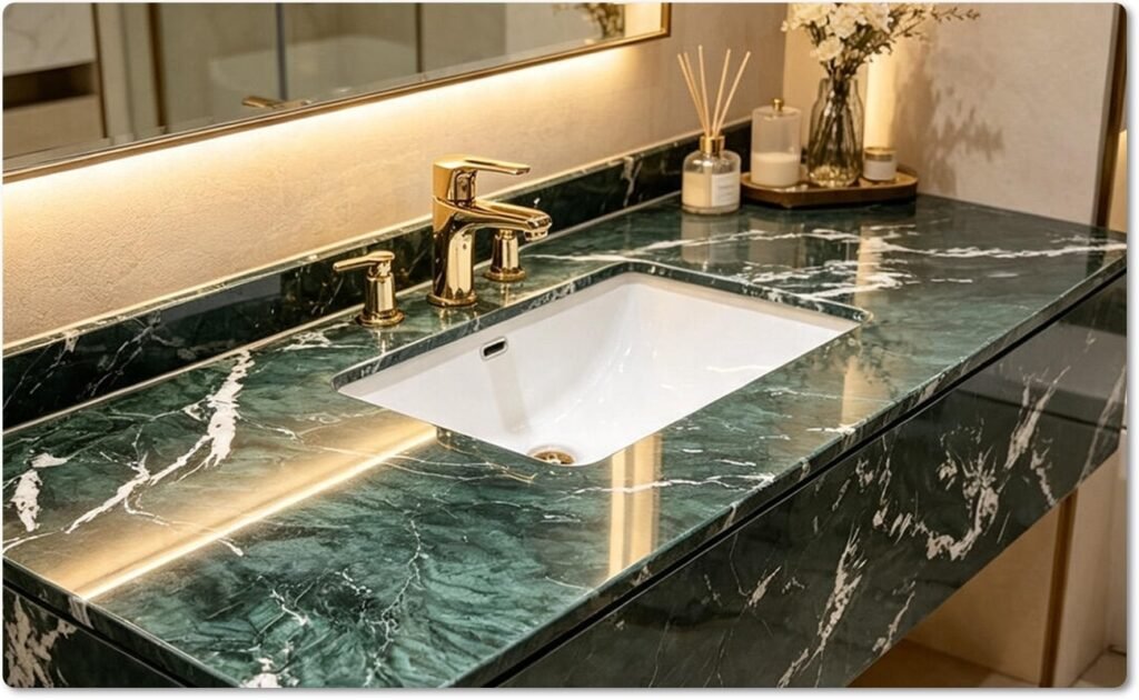 green marble vanity tops wholesale