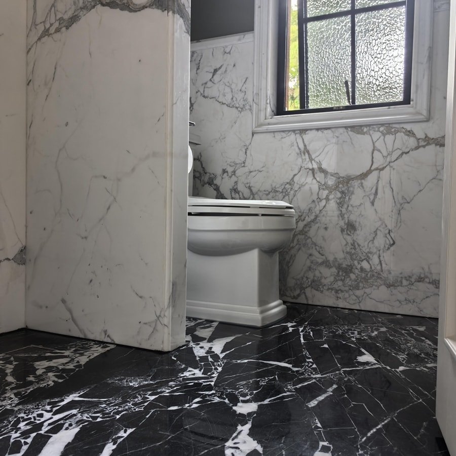 Ebony Line Black Wood Marble Slabs