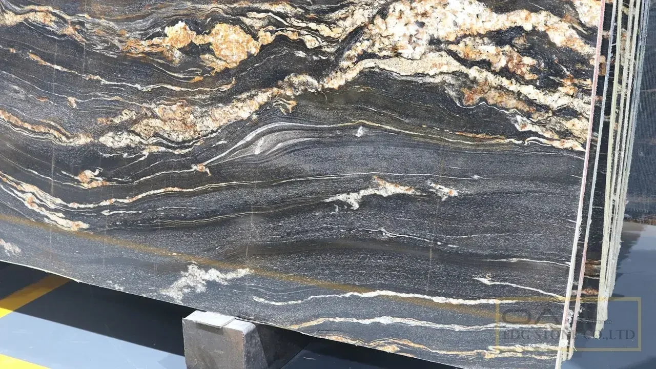 Black Magma Granite Slabs for Countertops from Chinese factory