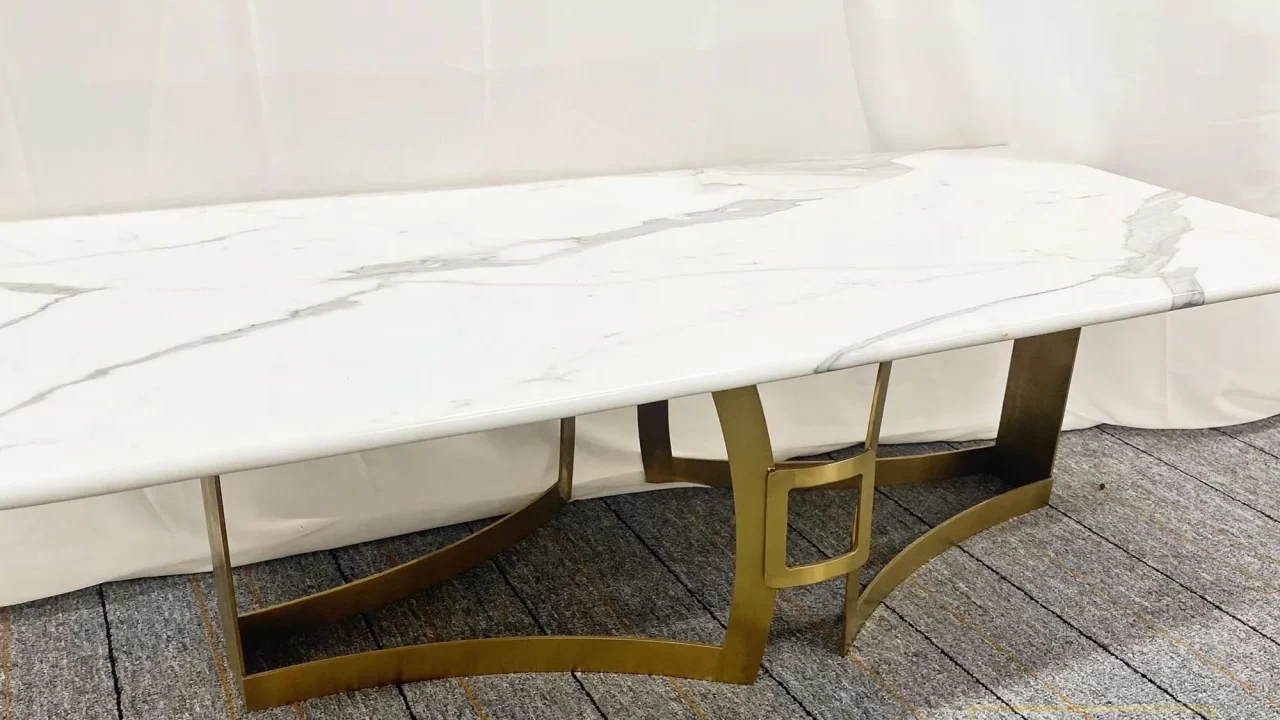 Calacatta gold marble rectangle coffee table
