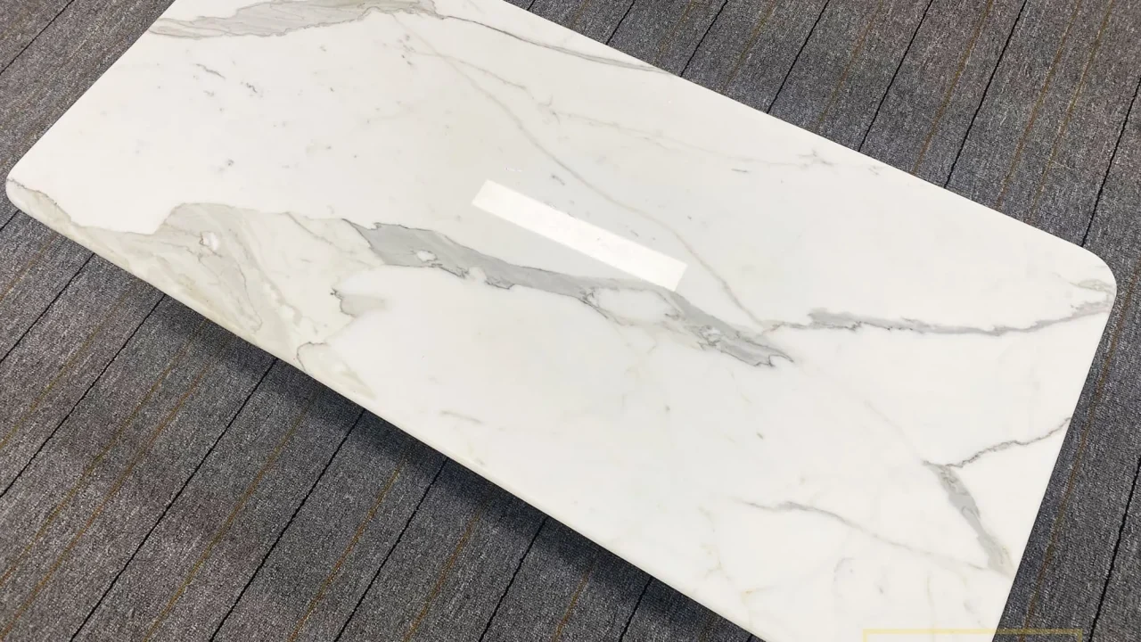 Calacatta gold marble rectangle dining table