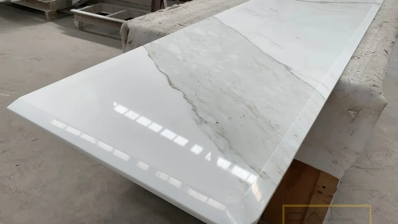 calacatta white marble rectangle coffee table