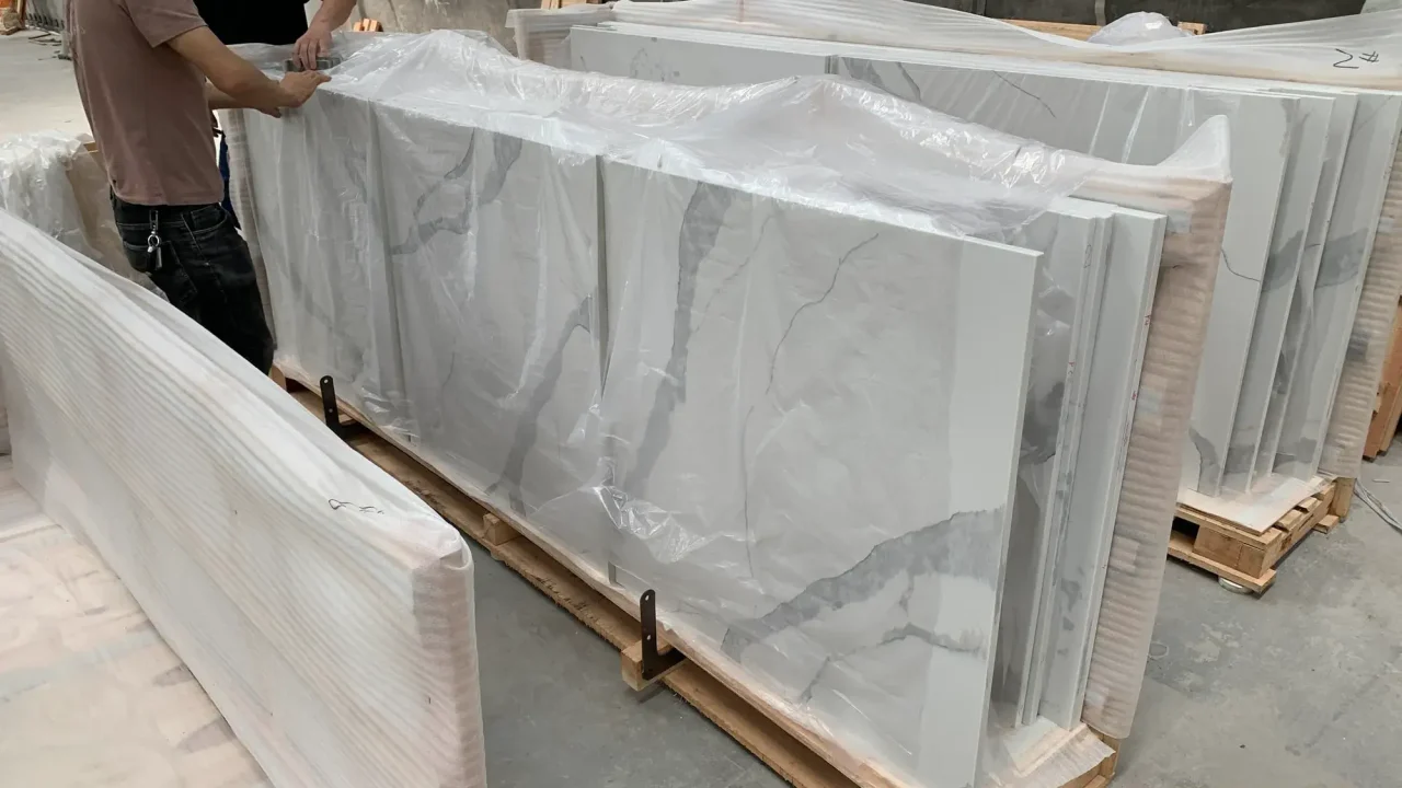 EDG4028 calacatta quartz countertops