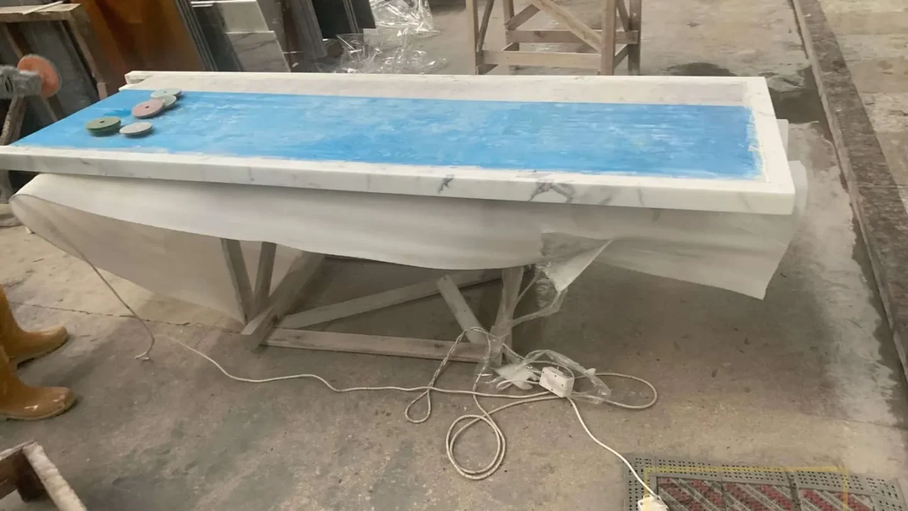 Italian calacatta marble table