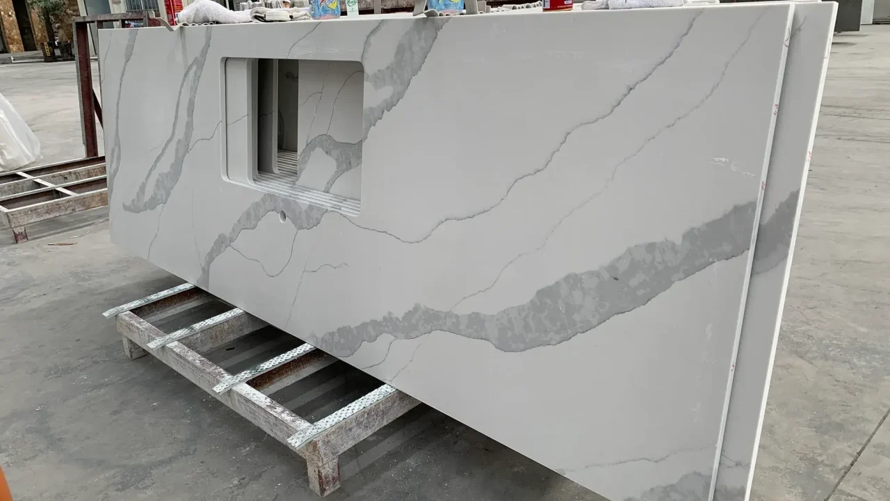 calacatta white quartz kitchen countertops