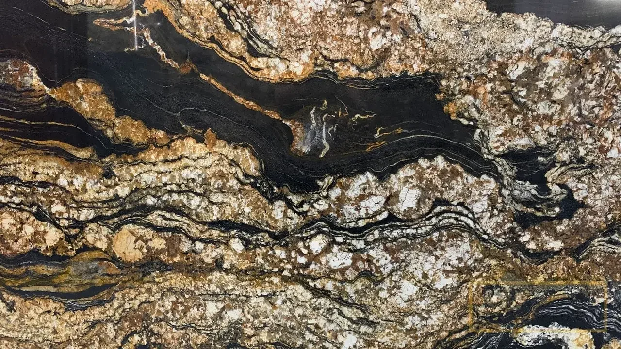 magma black polished granite
