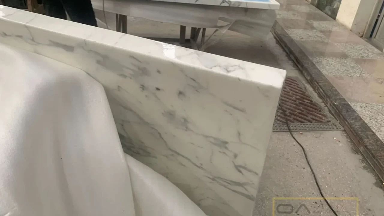 white calacatta marble coffee table